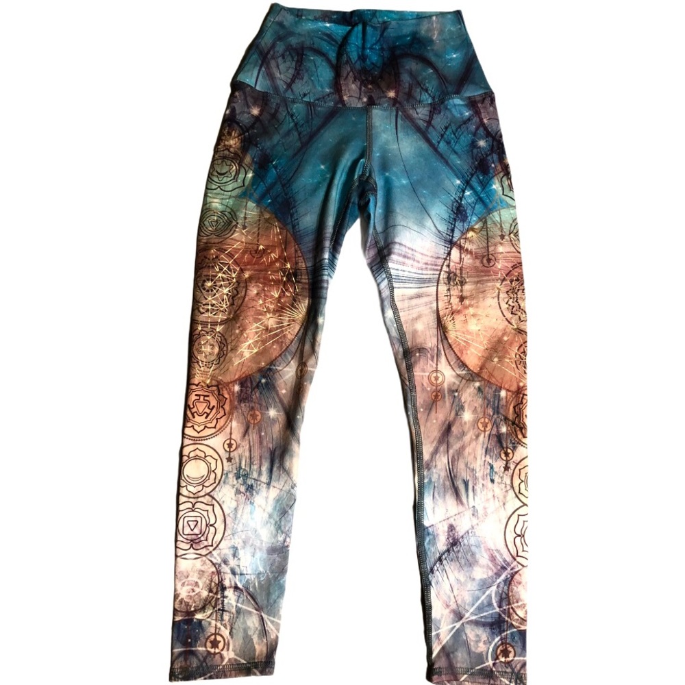 Galaxy and gold leggings